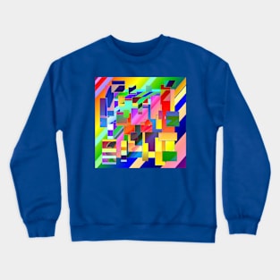 groovy digital abstract dream Crewneck Sweatshirt